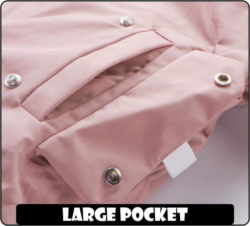 IBOBOOM Baby Snowsuit 2T Toddler Snow Suit Winter Coat Ski Clothes Puffer Jacket 3T Pink - Image 4